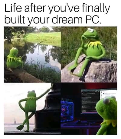 Kermit Waiting meme loving dream pc