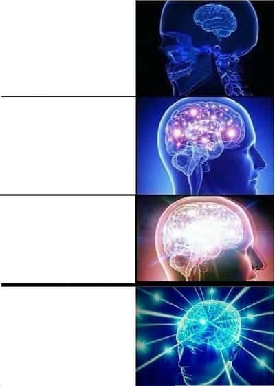 Blank Expanding brain meme template