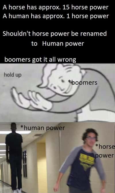 Horse meme fallout vault boy reacts to silly horsepower renaming idea