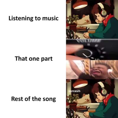 Lofi girl meme turns up volume for that one song part