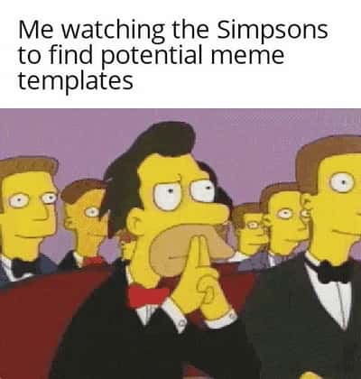 Simpsons character meme watching show to find meme templates