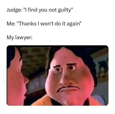 Monster house staring face meme staring in shock after you ruin not guilty court verdict