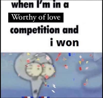 Squidward scared meme winning the self love competition