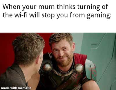 Thor squint meme reacting to mom’s wi-fi trick