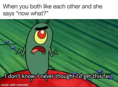 Plankton meme clueless when mutual crush says now what
