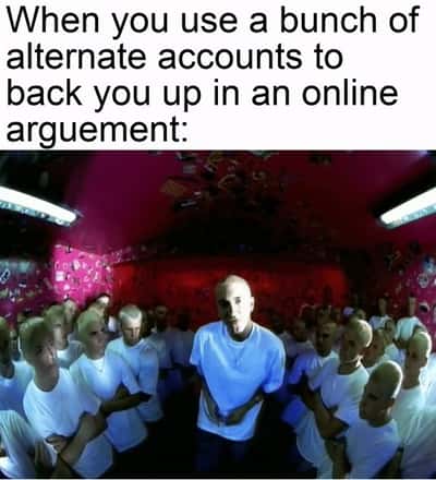 Eminem meme using alts to back up online argument