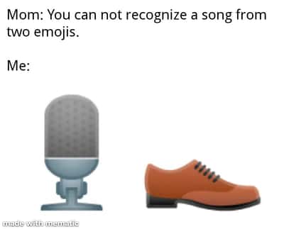 Mic shoe song meme proves mom wrong