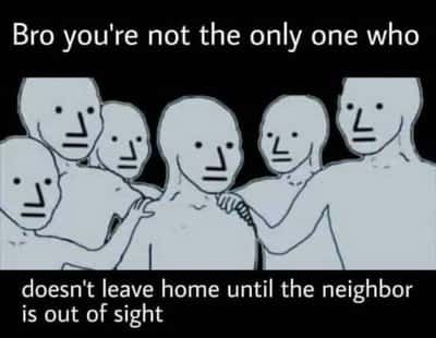 NPC Wojak group hand on shoulder comforting meme validates your awkward social quirk