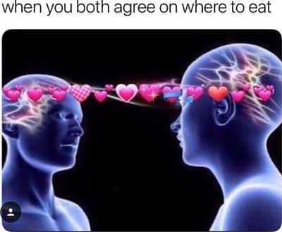 Couple meme agree on where to eat