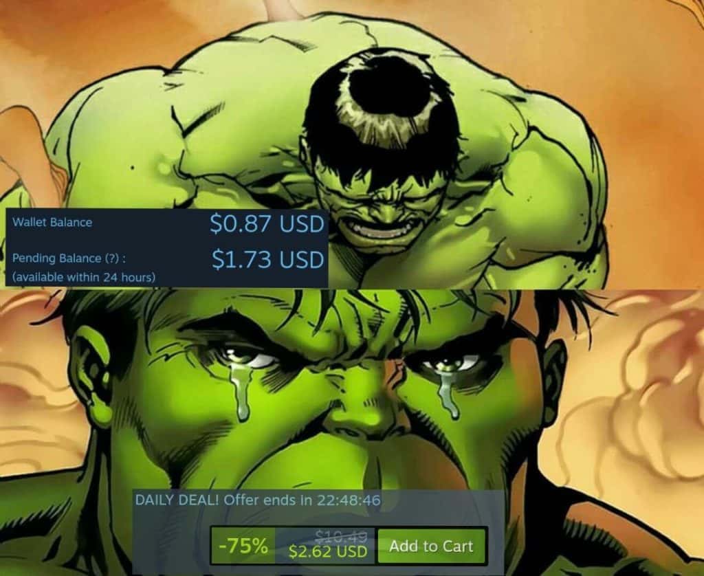 Crying hulk meme no money for sale