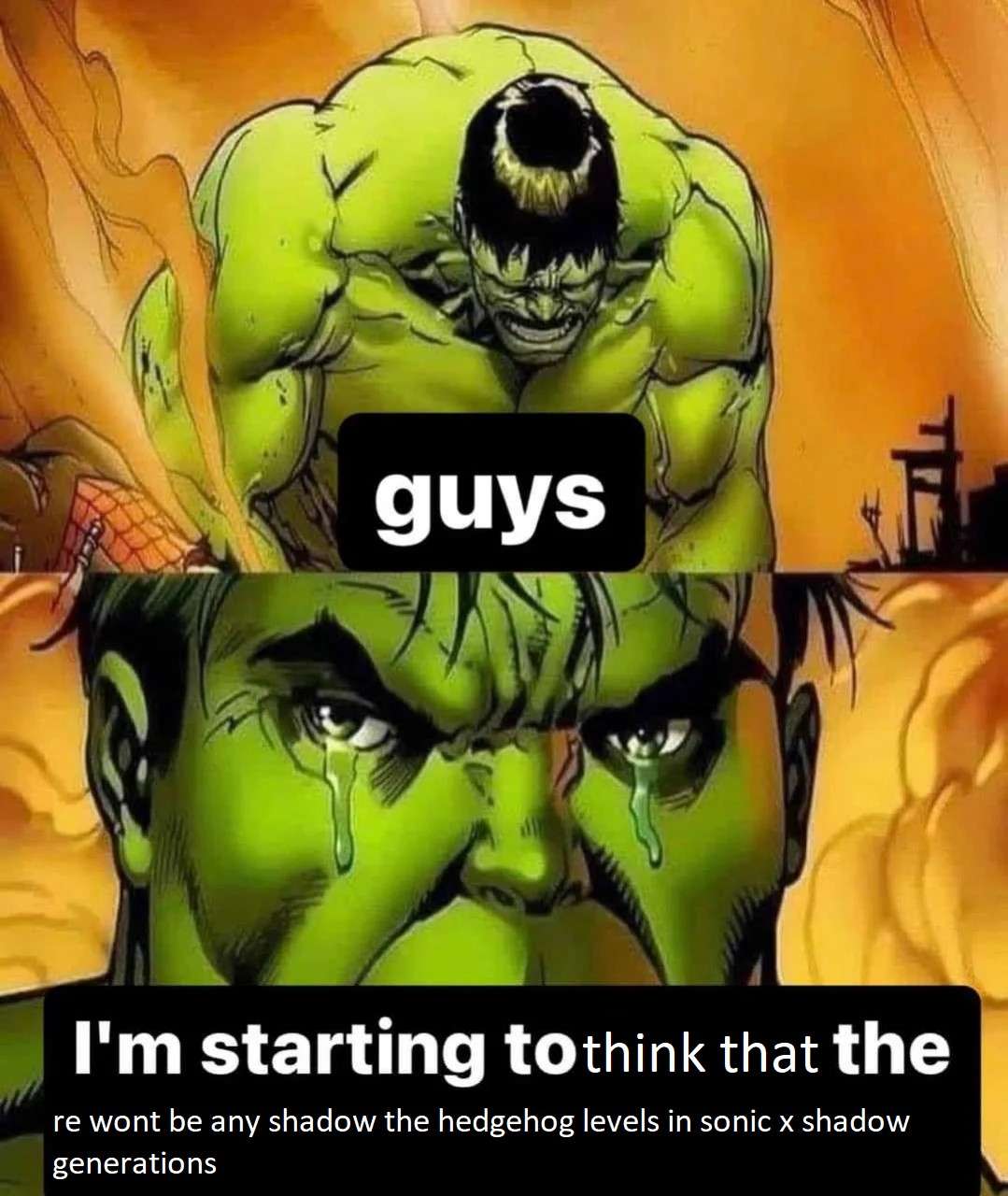 Crying hulk meme sad missing shadow levels