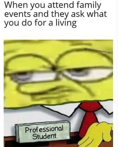 SpongeBob Professional Retard Meme: When you attend family events and they ask what you do for a living SpongeBob Professional Retard Meme: When you attend family events and they ask what you do for a living