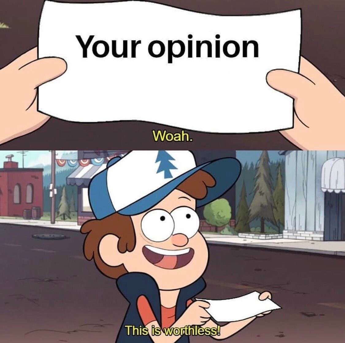 This Is Worthless: Your Opinion Meme