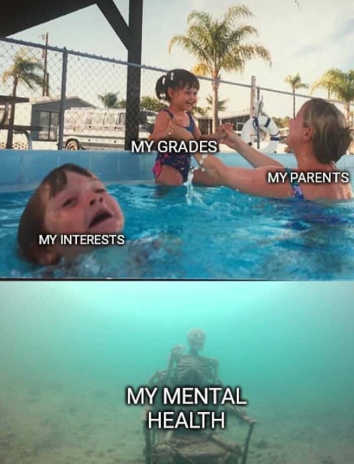 Drowning kid meme ignored by parents over grades