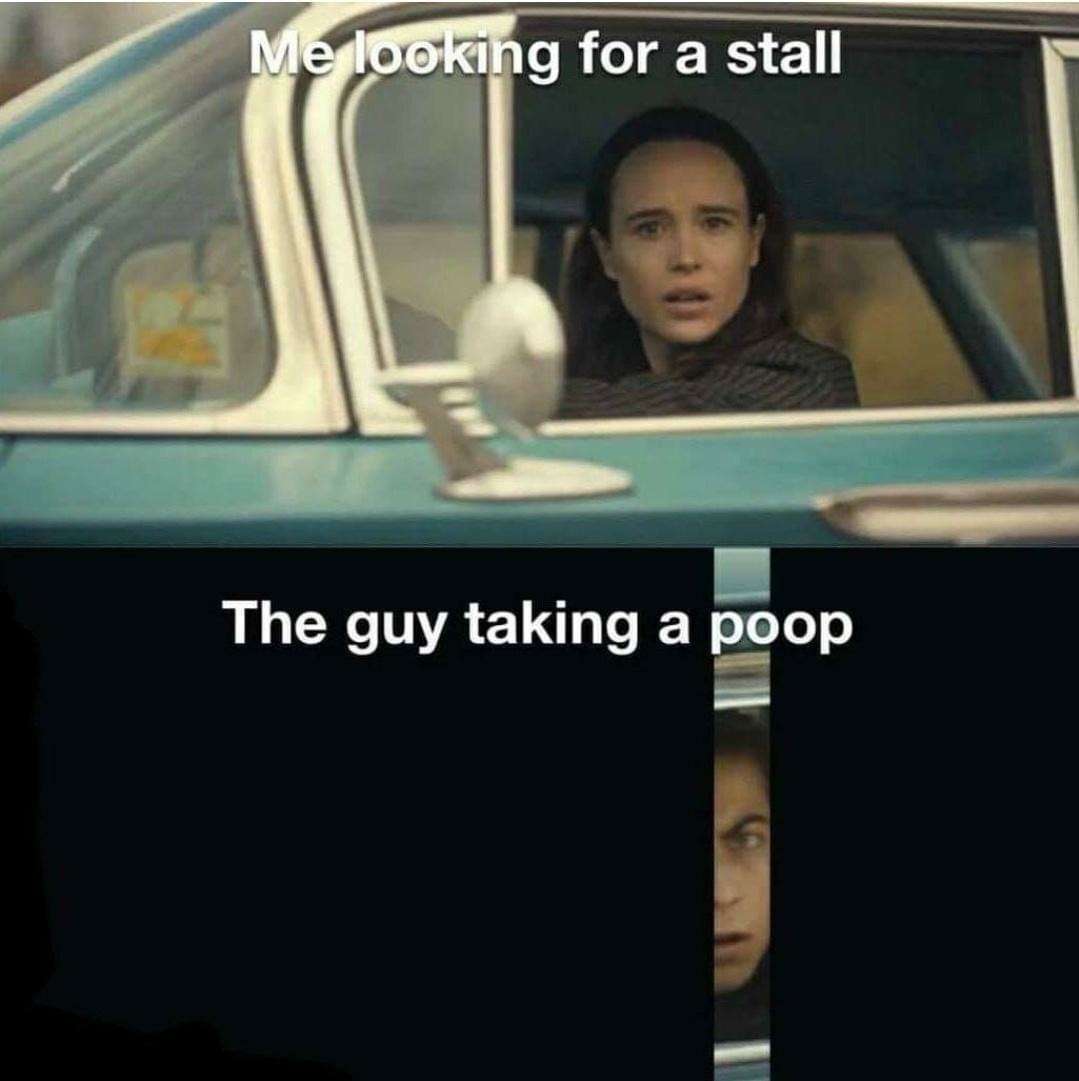 The Umbrella Academy Car Meme: The guy taking a poop