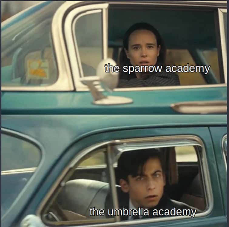 The Umbrella Academy Car: The Sparrow Academy Vs Umbrella Academy Car Meme