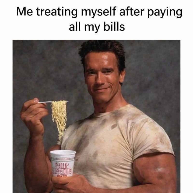 Me treating myself after paying all my bills