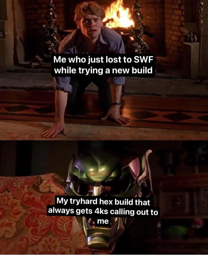 Green goblin mask meme calling out after new build loss Green goblin mask meme calling out after new build loss