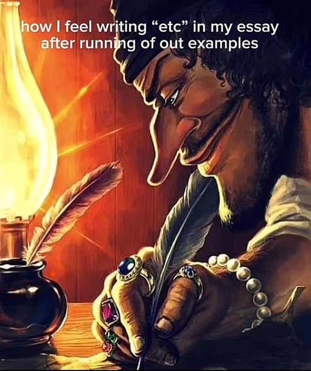 Blackbeard writing meme writing etc in essay out of examples