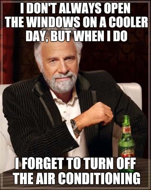 Dos Equis meme forgets AC after opening windows