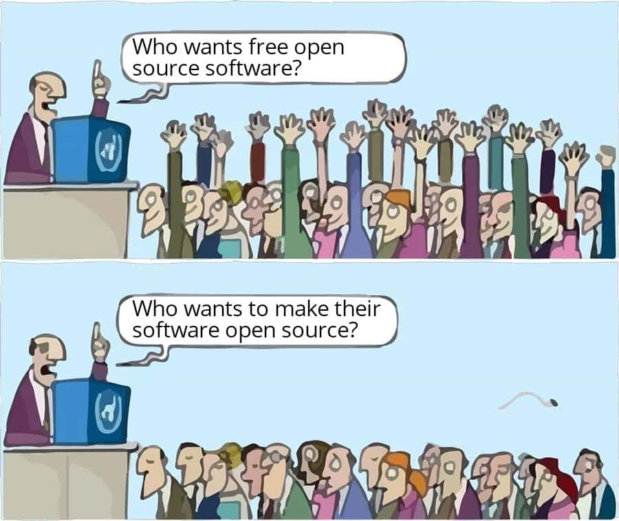 Who wants to change meme go silent when asked to share code