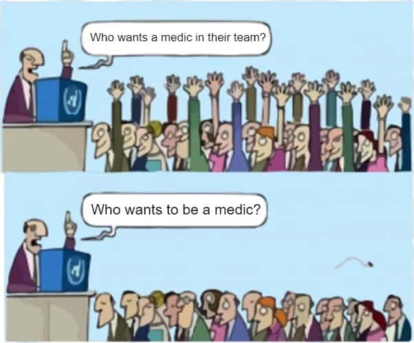 Who wants to change meme nobody wants to be medic in the team