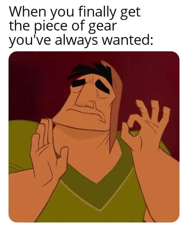 Pacha perfect meme happy getting desired gear