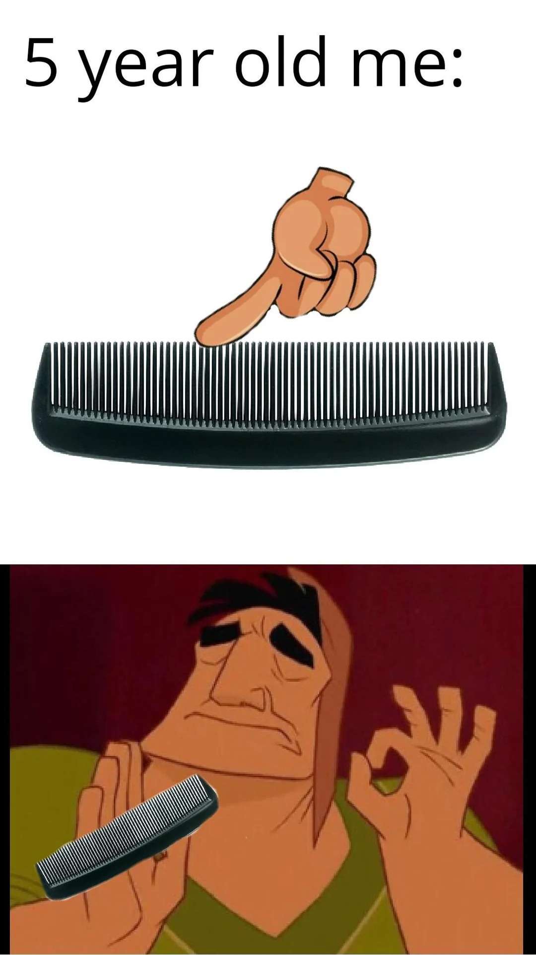 Pacha perfect meme play comb as kid