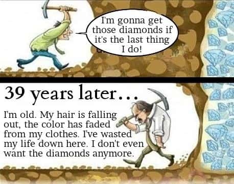 Digging for diamonds meme quit mining after 39 years