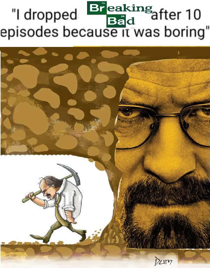 Digging for diamonds meme mocking Breaking Bad early drop