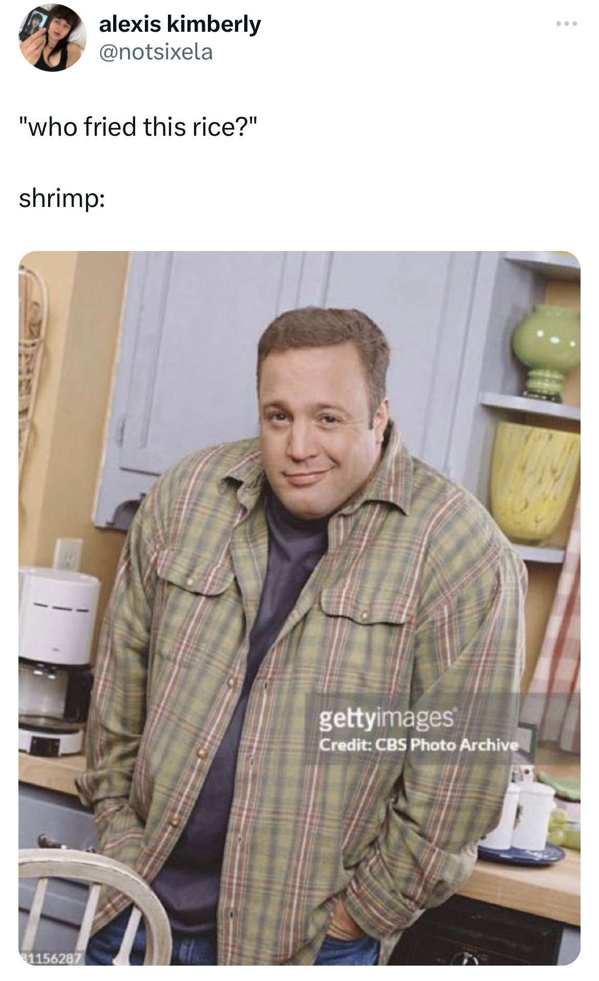 Kevin james smirking meme shrimp fried the rice