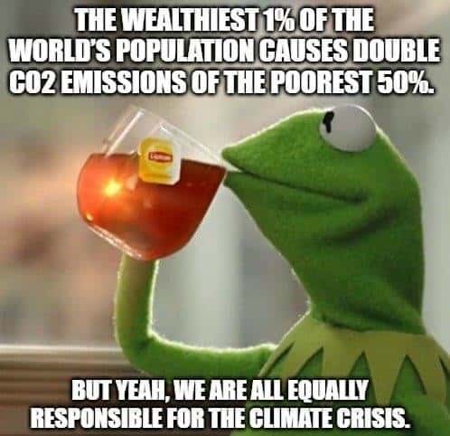 Kermit sipping tea meme mocks unfair climate crisis blame Kermit sipping tea meme mocks unfair climate crisis blame