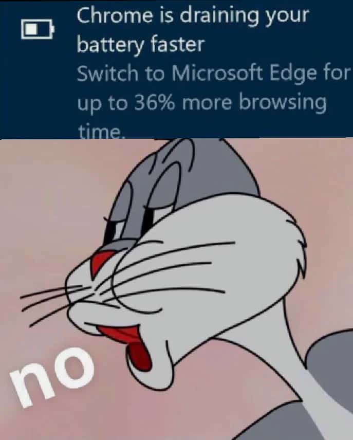 Bugs bunny no meme rejects edge switch