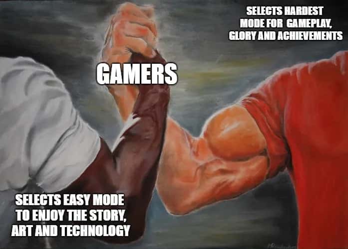 Epic handshake meme gamers agree on game modes