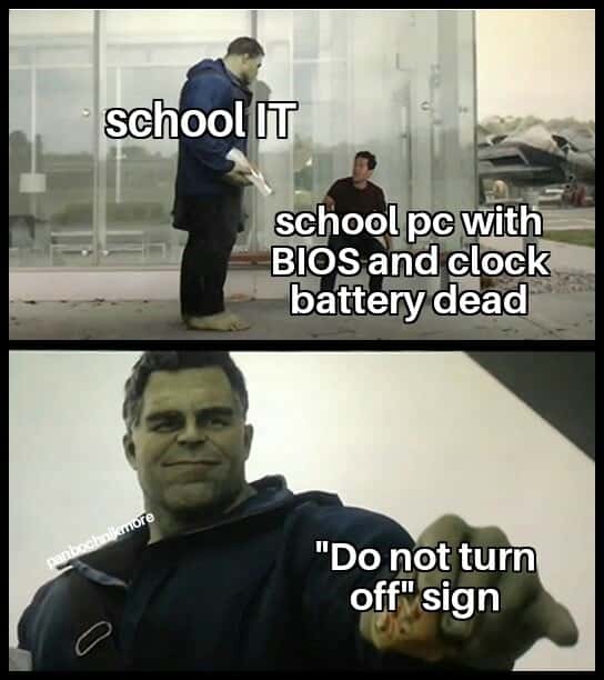 Hulk Taco: Dead Bios Clock Battery Meme Explained Hulk Taco: Dead Bios Clock Battery Meme Explained