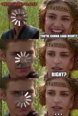 Anakin and Padmé meme video won’t load awkward right