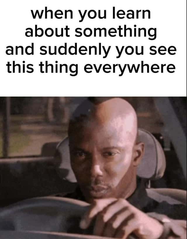 Doakes sus meme noticing the baader-meinhof effect everywhere
