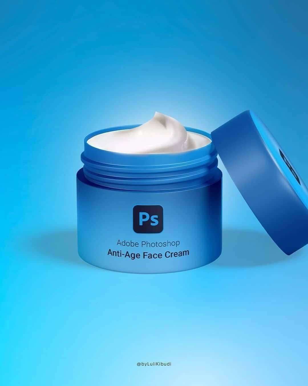 Adobe Photoshop anti-age face cream