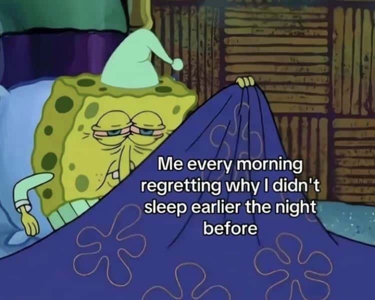 Me every morning regretting why I didn't sleep earlier the night before