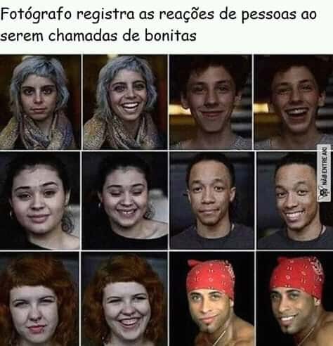 Photographer captures reactions of people when called beautiful. / Fotógrafo registra as reações de pessoas ao serem chamadas de bonitas