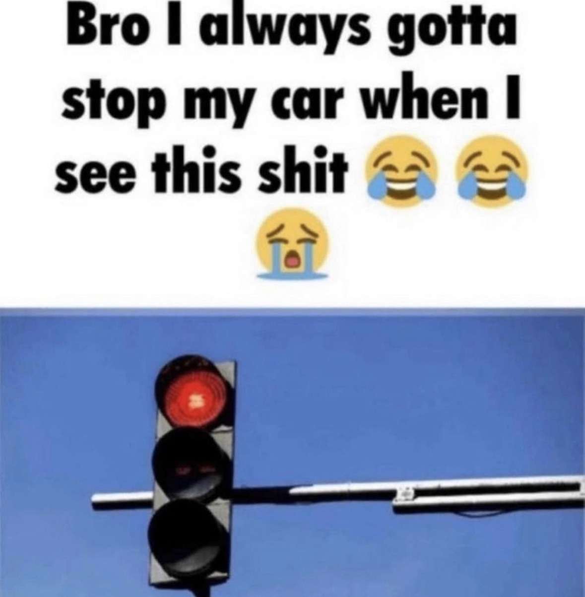 Bro I always gotta stop my car when I see this shit