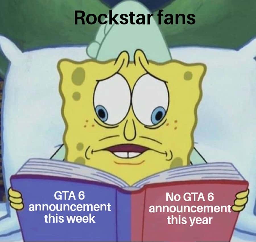 The SpongeBob Cross Eyed meme Rockstar fans waiting for GTA 6