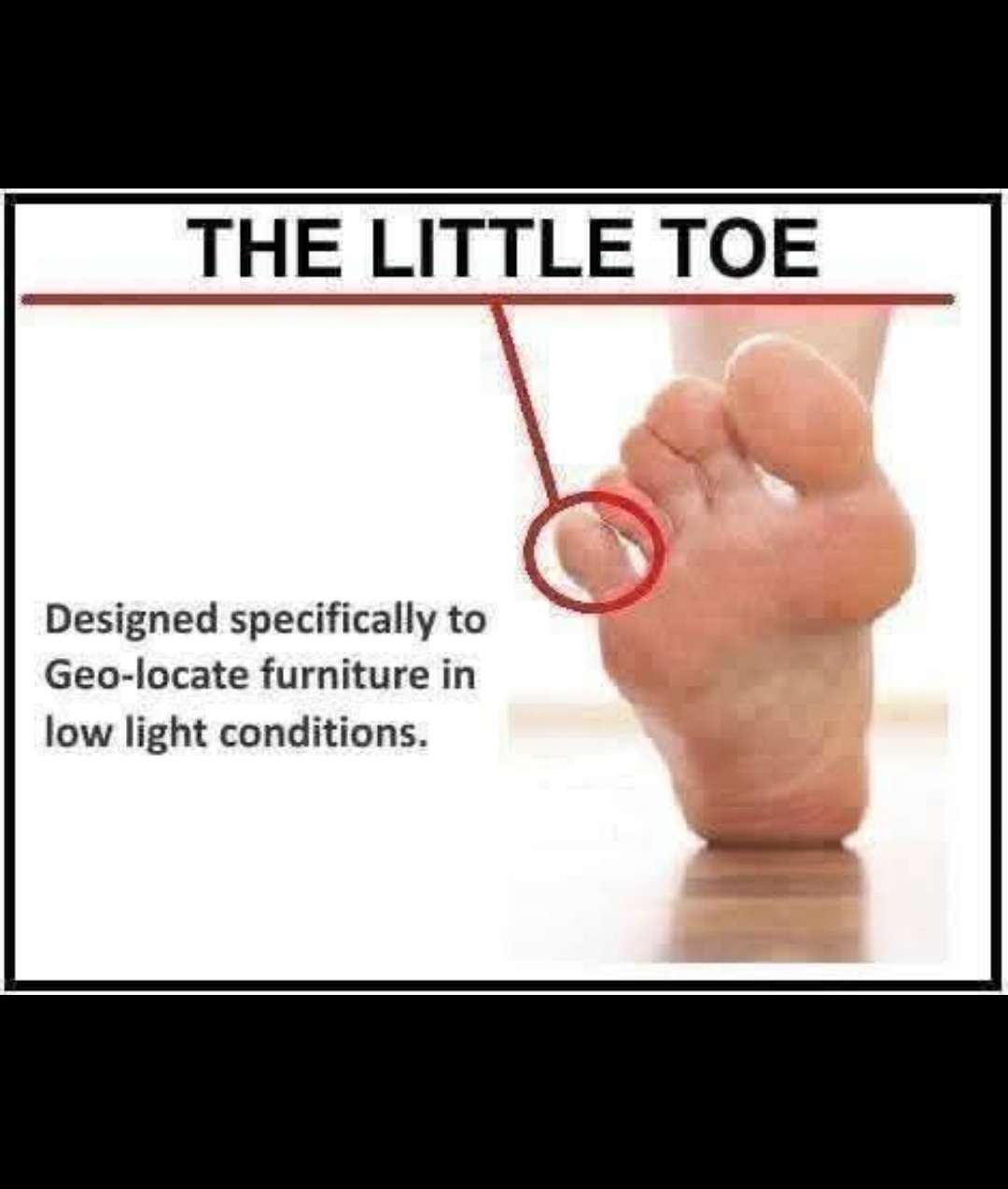 The Little Toe Meme: Geo-locate Furniture in Low Light