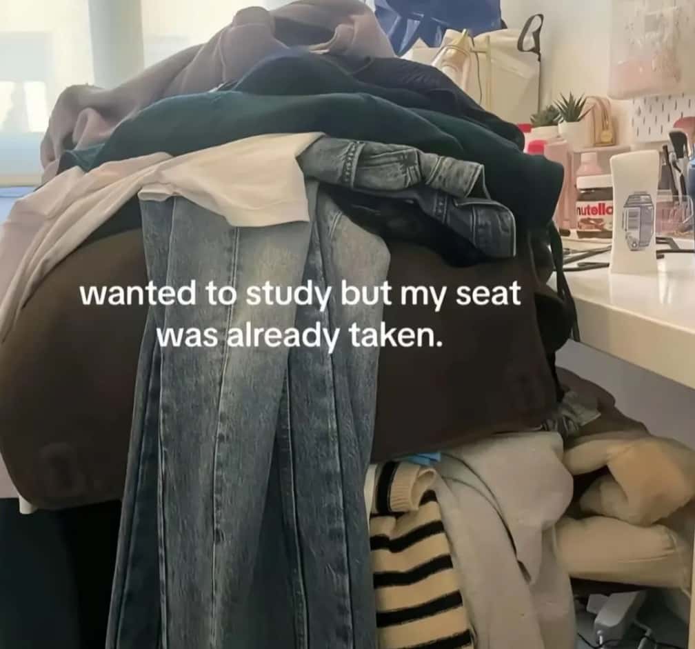wanted to study but my seat was already taken.
