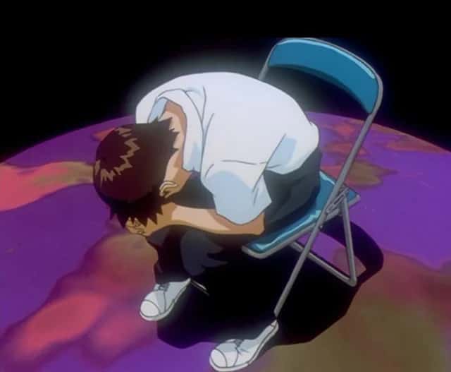 Shinji chair meme template