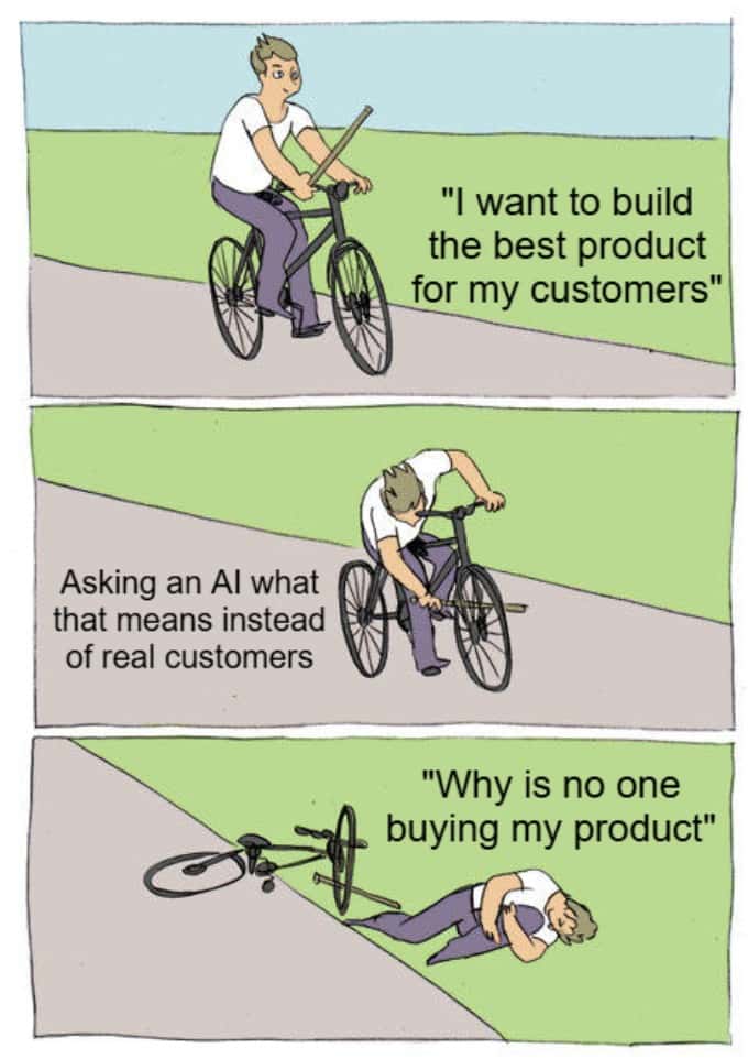 Bike fall meme ask ai no one buys Bike fall meme ask ai no one buys