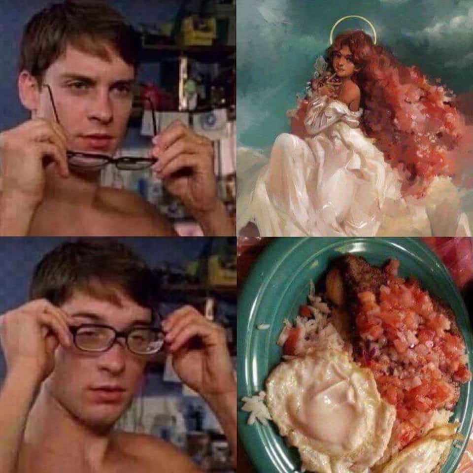 Spider-Man Glasses meme mistakes hot girl for food