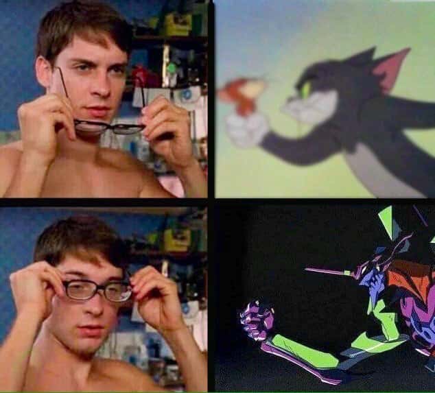 Spider-man glasses meme sees eva