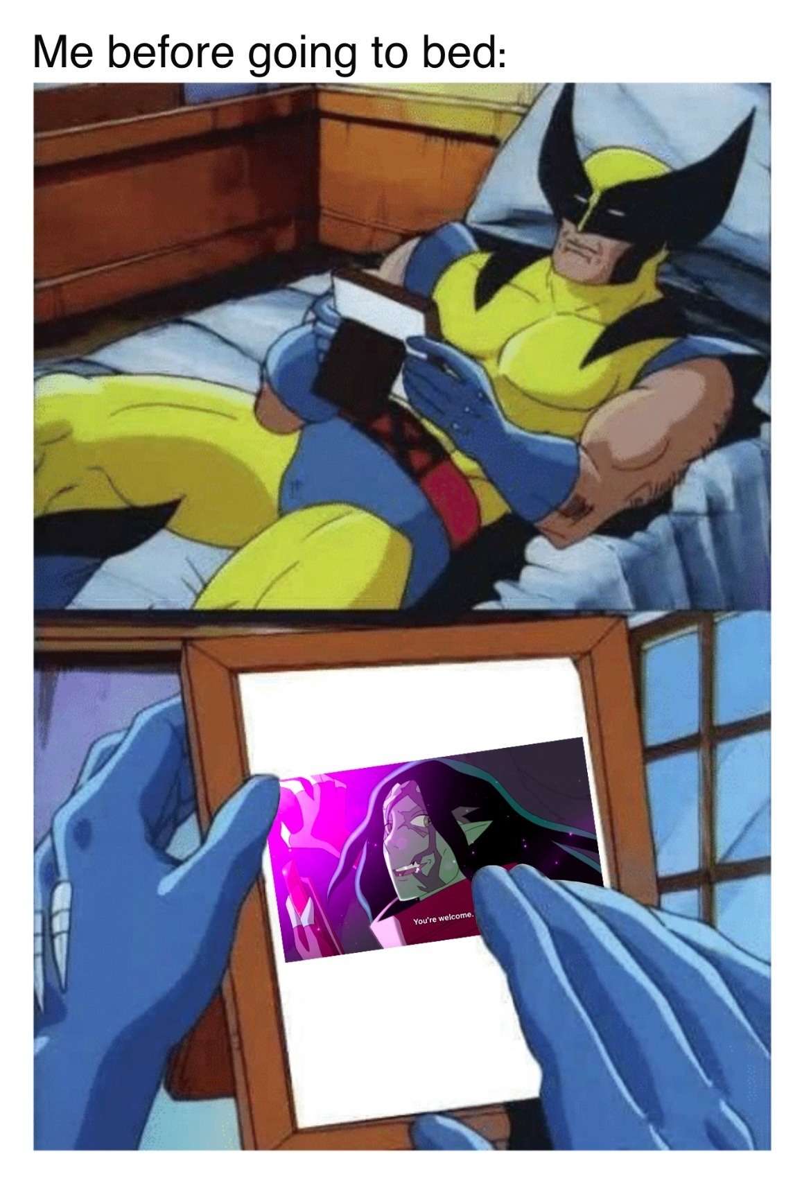 Wolverine Remembers meme before bed
