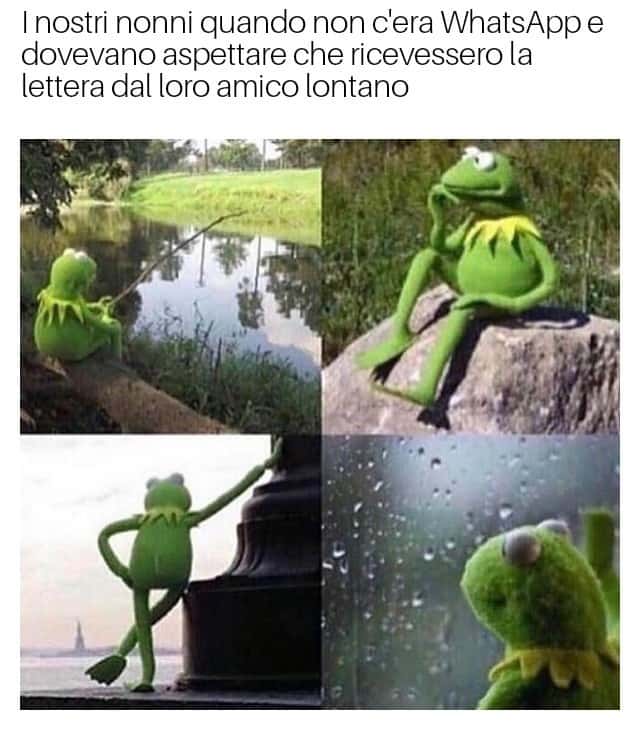 Kermit waiting meme waiting for letter no whatsapp